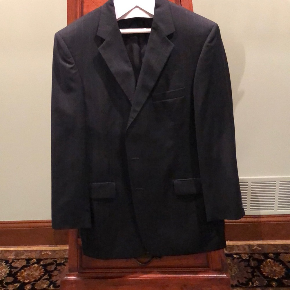 Charcoal Stripe Three Button Suit